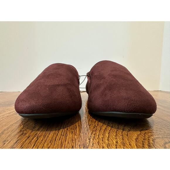 MIA Women’s Macy Faux Suede Smoking Flats Burgundy Size 6 NWOB Comfort Loafers - Picture 4 of 9